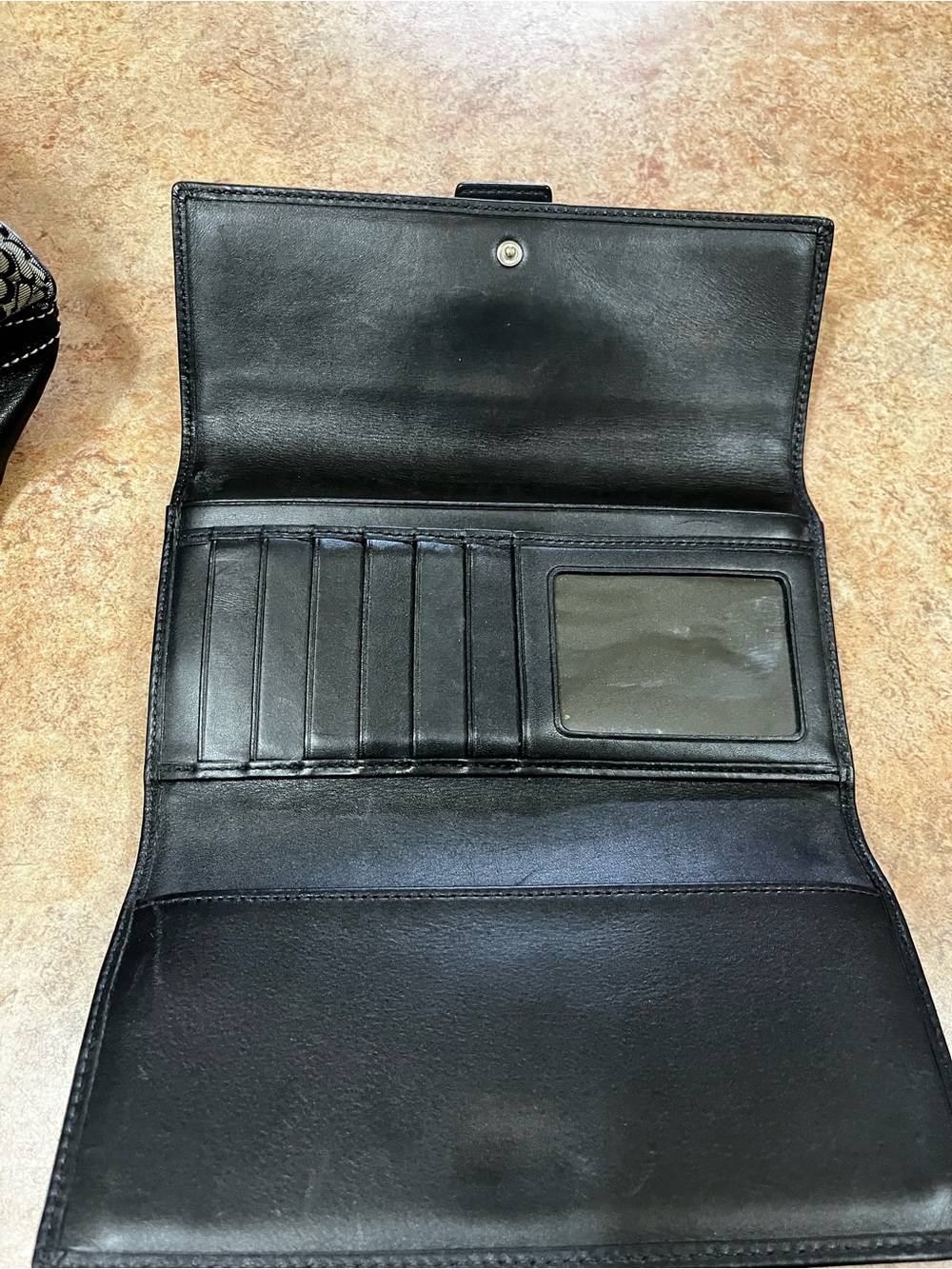 Coach  Black and Gray Signature Tote with Matching Wallet - Picture 12 of 16
